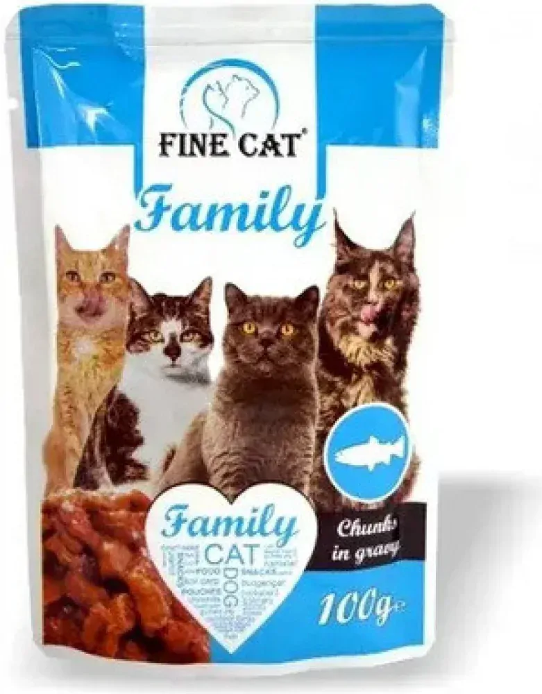 FINE CAT Family s RYBOU v omáčce 100 g