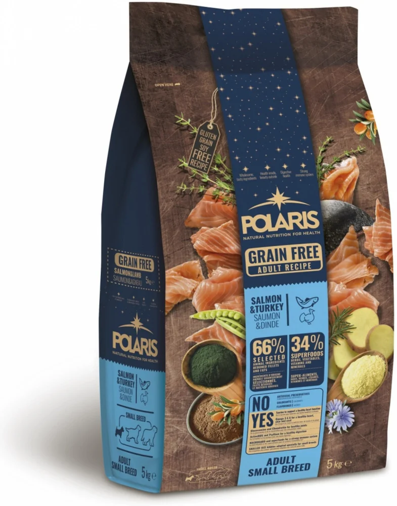 Polaris Dog Adult Small losos & krůta GF 5 kg