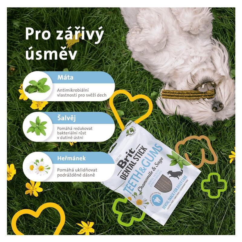 BRIT CARE Dog Dental Stick Teeth & Gums with Chamomile & Sage 7 ks