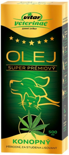 Vitar Veterinae Konopný olej 500 ml