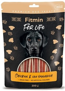 Fitmin For Life Kuřecí sendvič s treskou pochoutka pro psy 200 g