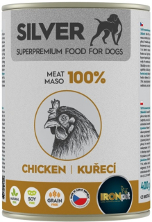 IRONpet Silver Dog Kuřecí 100% masa 400 g