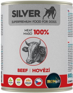 IRONpet Silver Dog Hovězí 100% masa 800 g