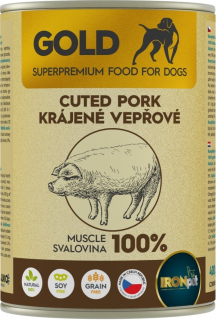 IRONpet Gold Dog Vepřová krájená svalovina 400 g
