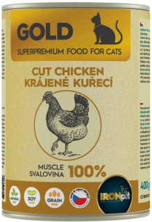IRONpet Gold Cat Kuřecí krájená svalovina 0,4 kg