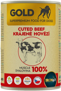 IRONpet Gold Dog Hovězí krájená svalovina 400 g