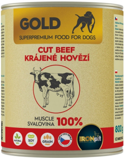 IRONpet Gold Dog Hovězí krájená svalovina 0,8 kg