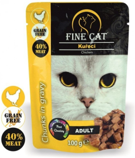Fine Cat Grain Free Adult kuřecí v omáčce 100 g