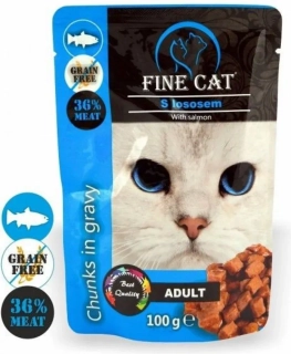     Fine Cat Grain Free Adult losos v omáčce 100 g