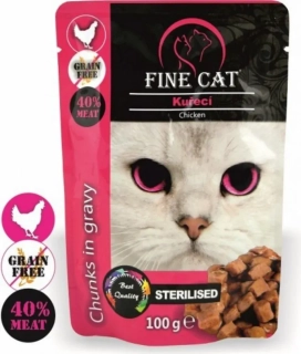 Fine Cat Grain Free Sterilised kuřecí v omáčce 100 g