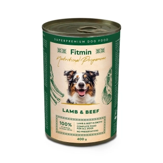 Fitmin Program Konzerva hovězí s jehněčím pro psy 6x400 g