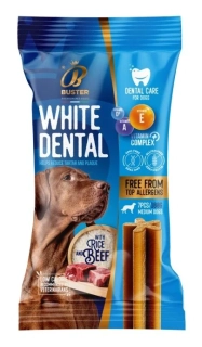 Funkční hypoalergenní dentální tyčinky pro psy s rýží a hovězím masem MEDIUM 7ks