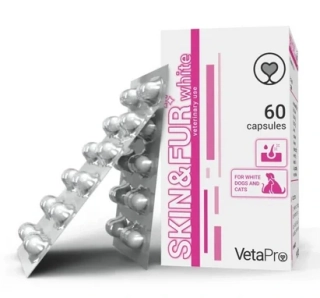 Vetapro Skin & Fur WHITE - na kožní problémy 60 kapslí 
