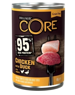 Wellness Core 95% kuře a kachna 400 g
